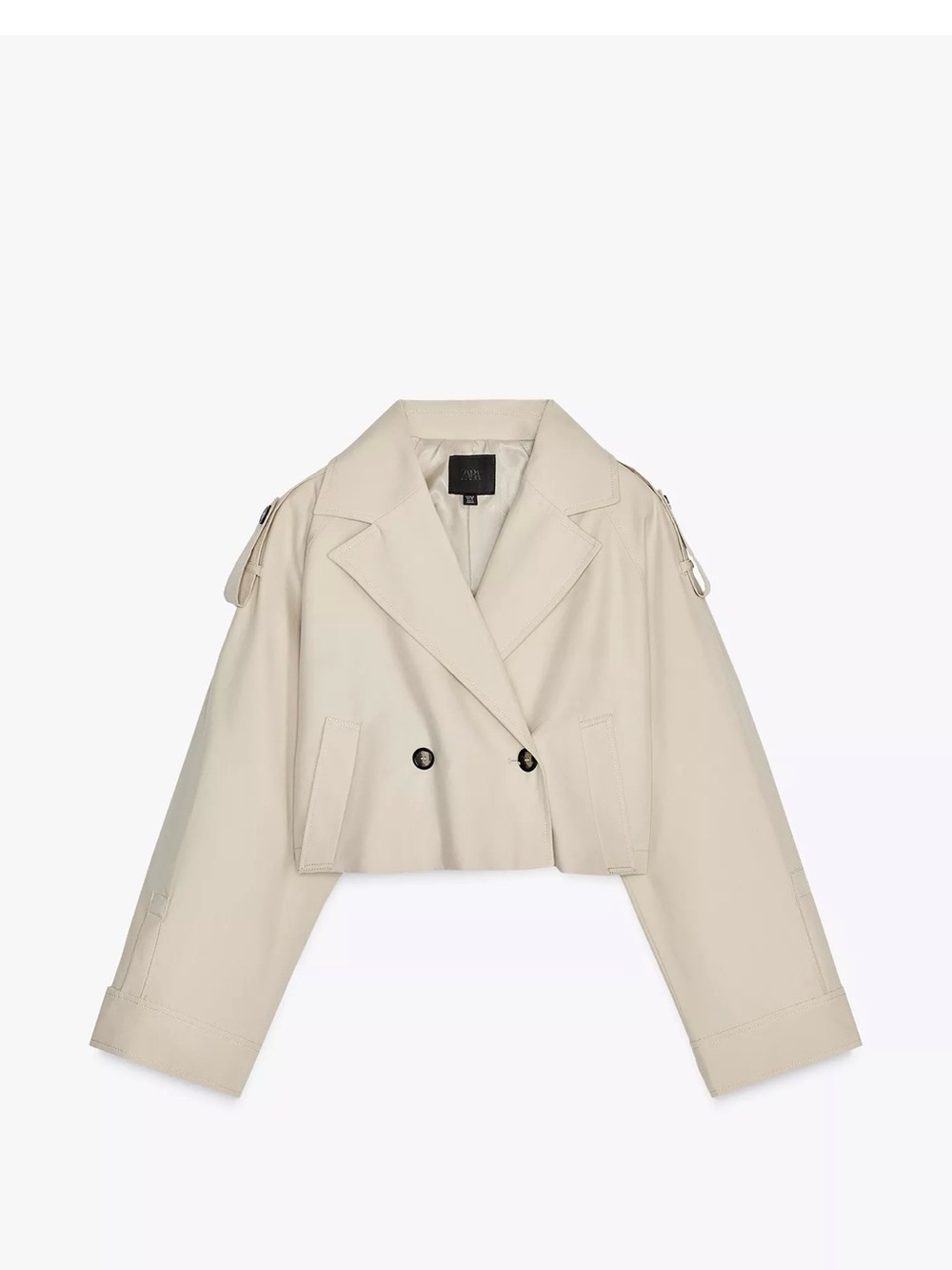 NWOT Zara Short Double-Breasted Trench Coat